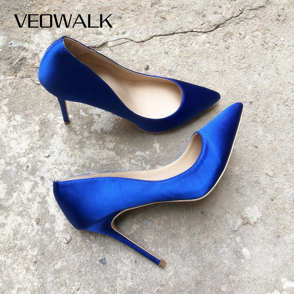 Veowalk Royal Blue Frauen Silk – Slip Dress Satin Bewertung und Preis