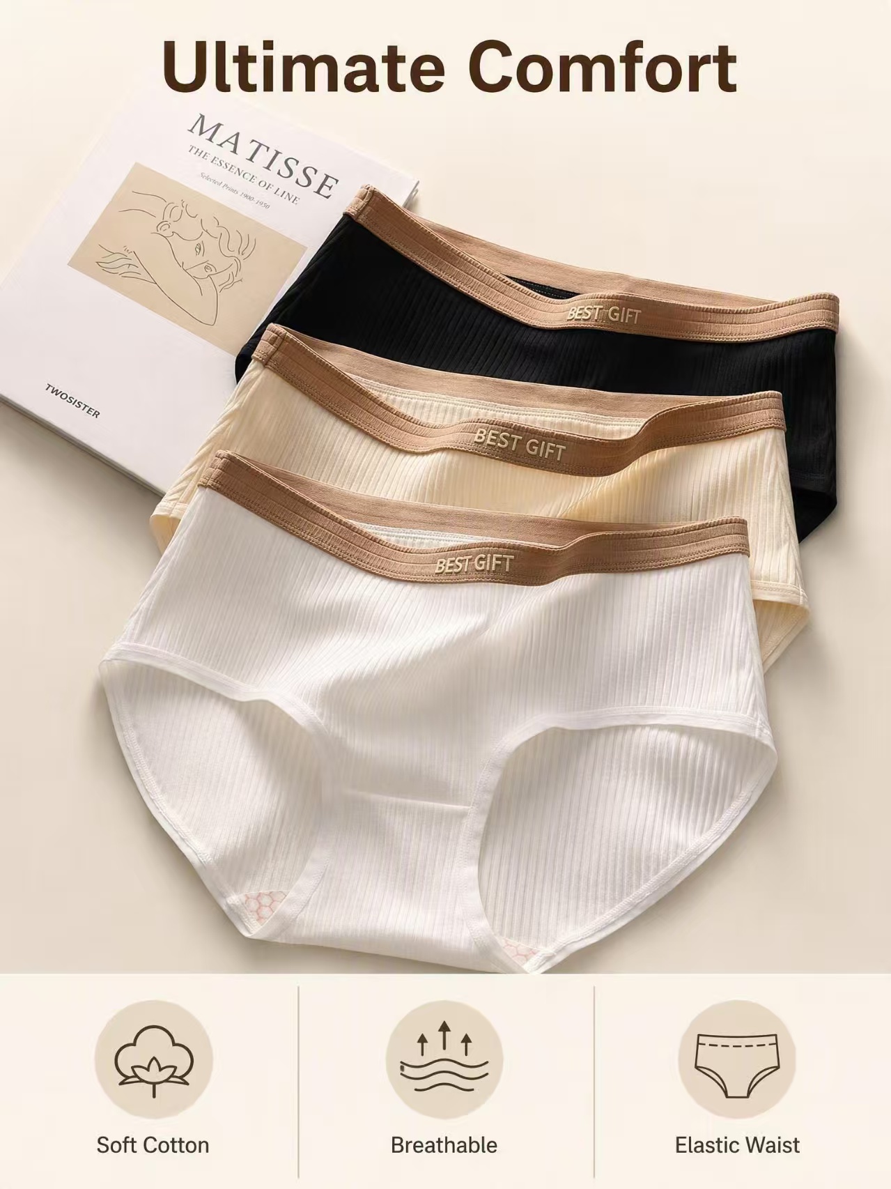 3 Stück Damen Baumwollunterwäs – Seamless Underwear Women Bewertung und Preis